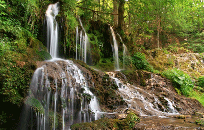 The waterfalls in Mladezhko village